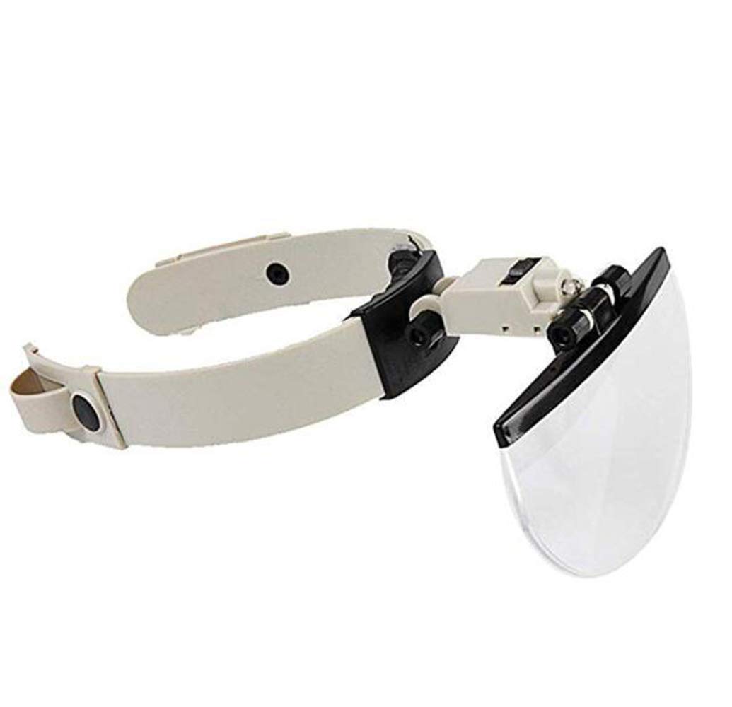 Stirnbandlupe mit LED-Licht, 3 austauschbare Linsen – freihändige Leselupe für Juweliere & Uhrenlupe – ein modisches Geschenk der Liebe