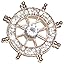 Gold Ship Wheel / Clear Crystal