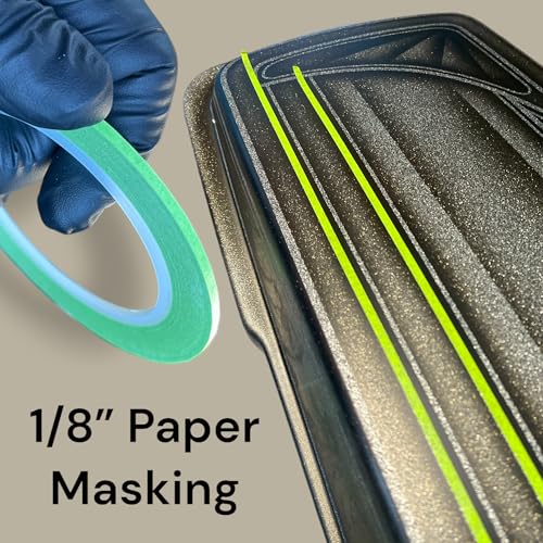 Image of LiME LiNE Green Fineline Paper Masking Pinstriping Tape for Automotive Airbrushing Designs and Custom Painting (2 Pack) (1 /8 inch)