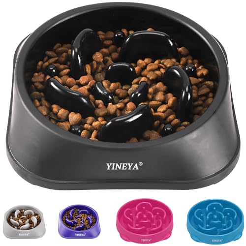 YINEYA Slow Feeder Dog Bowls Small Breed, Dog Slow Feeder Bowl, Dog Food Bowls Slow Feeder, Small Dog Bowl Slow Feeder, Dog Puzzle Feeder Bowls, Dog Bowls Small Size Dog, Slow Eating Dog Bowl 1~2Cups