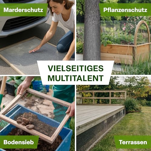 TTL GARDEN 50cm x 5m Drahtgitter feinmaschig rostfrei verzinkt 6,3mm Masche 0,55 mm Draht Stärke - auf Rolle Maschendraht Volierendraht Hasendraht Wühlmausgitter 5m x 0,5m breit 6,3 mm Maschenweite