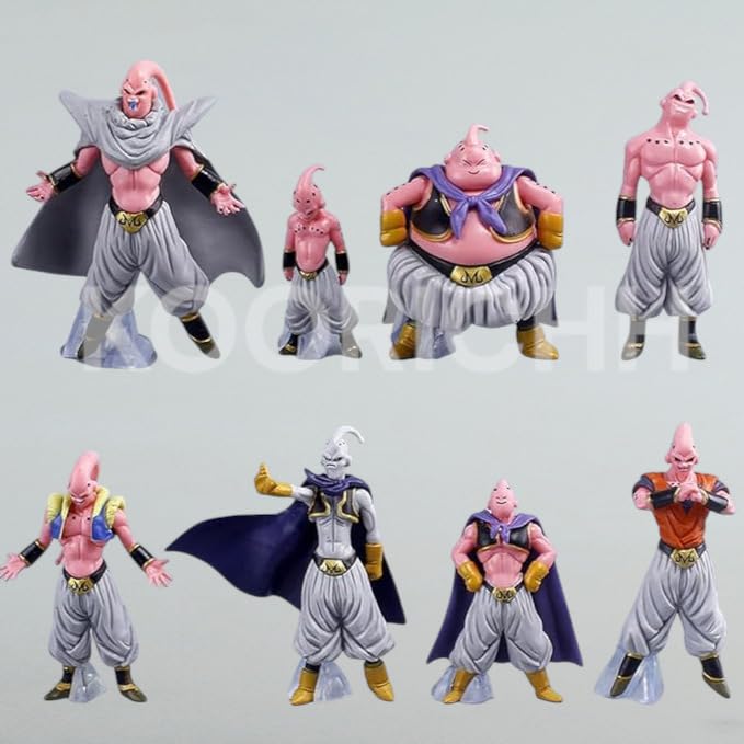 Image of Majin Buu Action Figure Set | Dragon Ball Z Anime PVC Collectible Figurines | Kids Toy & Showpiece for Desk, Shelf & Gift
