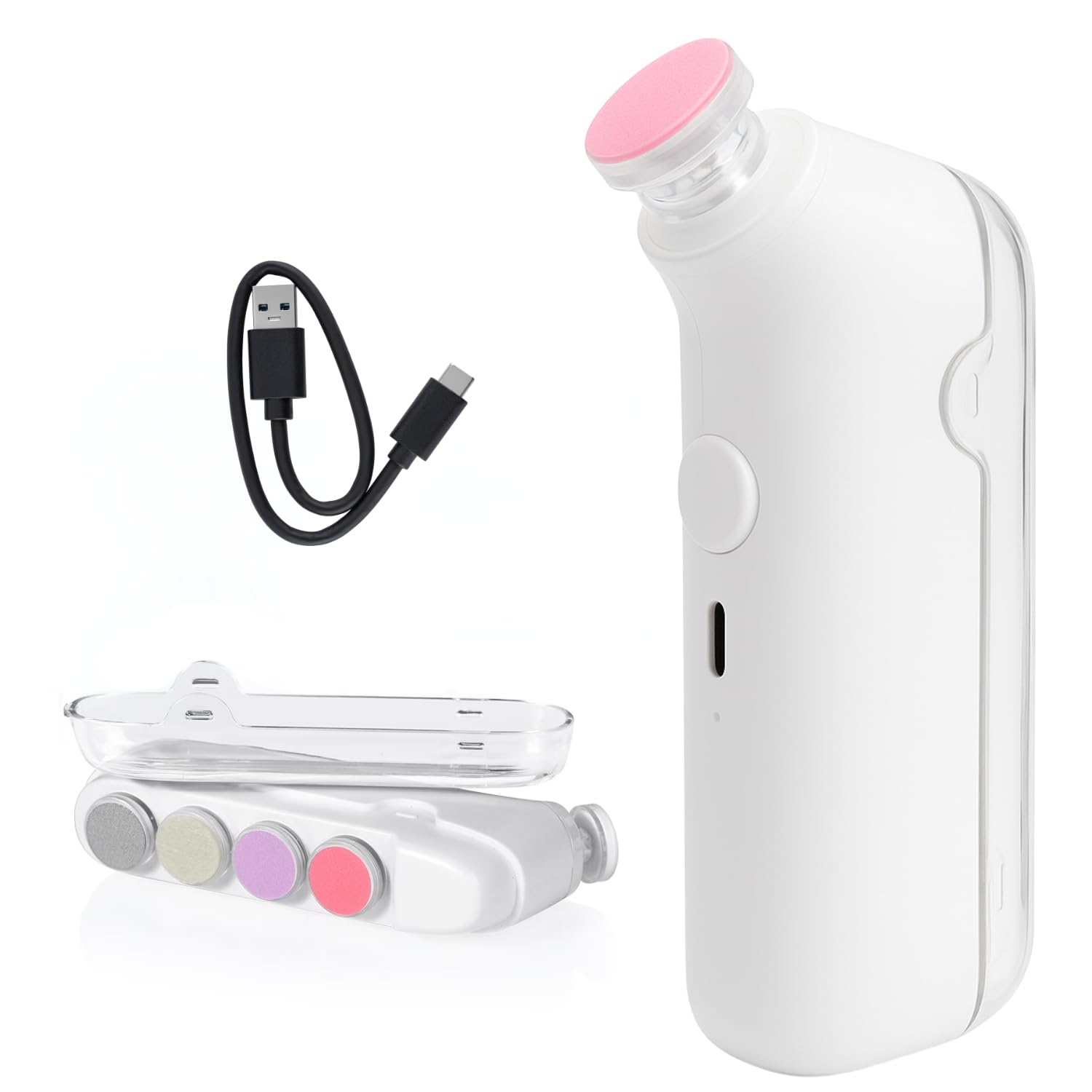 Rechargeable Baby Nail Trimmer Kit with 5 Grinding Heads | Quiet 45dB Electric Baby Nail Grinder with LED Light | Safe Nail File for Newborns, Kids & Adults | 2-Speed, Storage Case-image-27