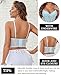 Avidlove Lace Bralette for Women V Neck Lingerie with Underwired Adjustable Strap Crop Top Light Blue