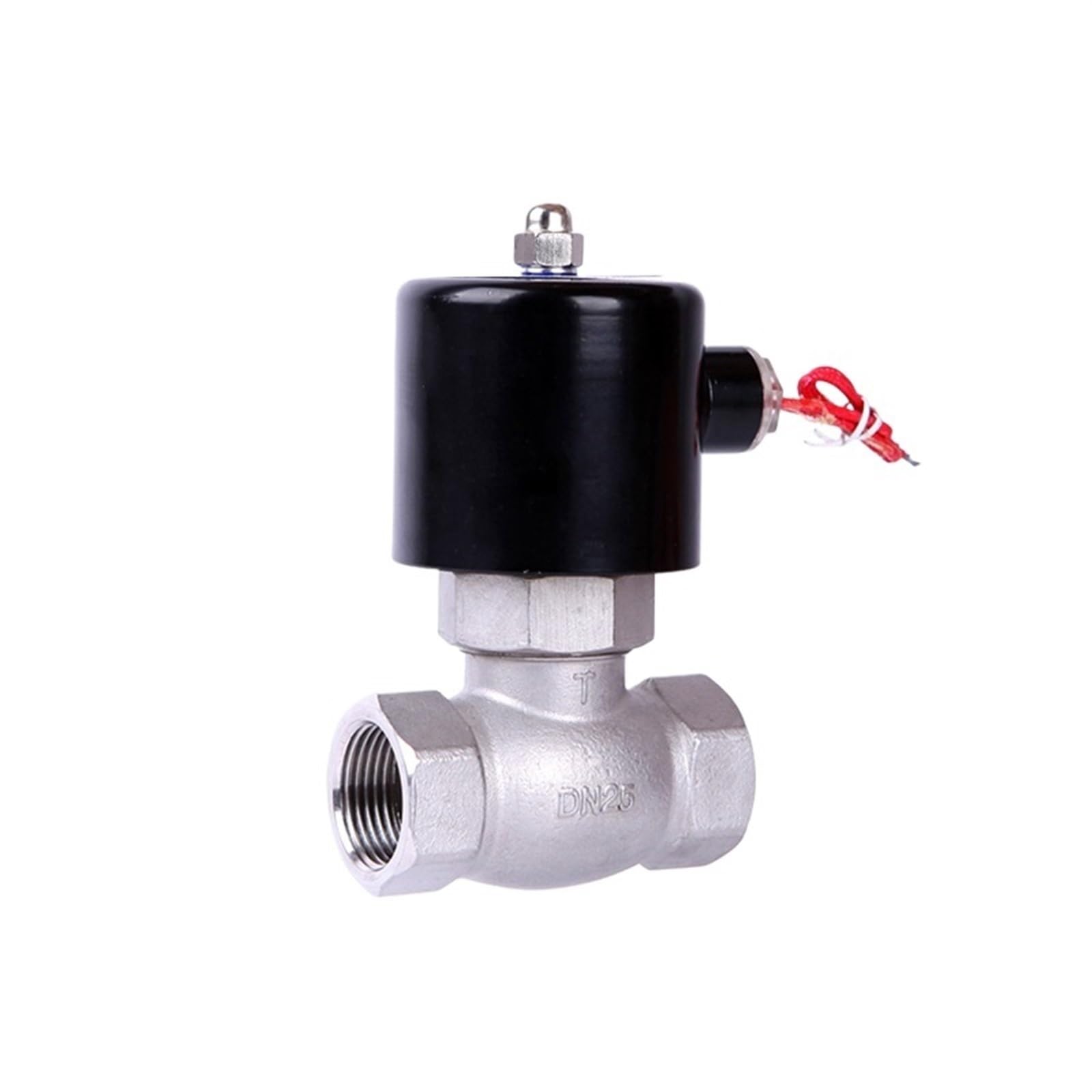 QEFHSVVZE 1inch 304 Stainless Steel High Temperature Brass Steam Solenoid Valve 24v DN25 Normally Closed 220v 110v(Bsp-380vac)