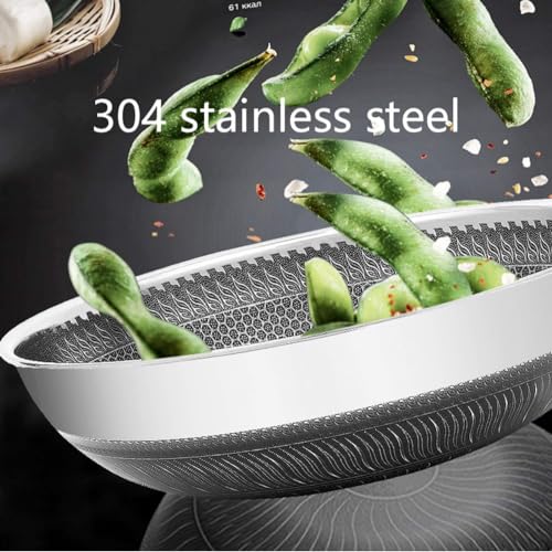 Wok antiadherente con tapa y mango ergonómico 32 cm miniatura 3