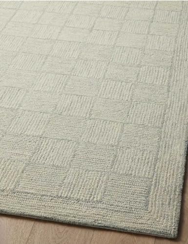Image of Spectrum Pattern Wool Carpet with Loop Texture Yarn Anti Shedding Carpet Size 8x11 Feet A1 Grey Color