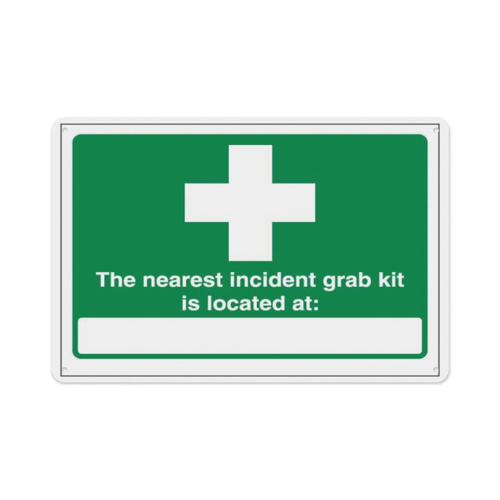 peiyeety The Nearest Incident Grab Kit Is Located - Call 999 Aluminum Tin Warning Signs For Home Outdoor Garden 8X12 Inches