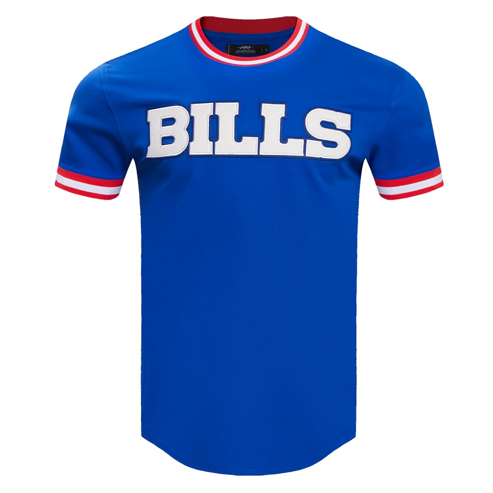 Pro Standard Mens NFL Buffalo Bills Classic Chenille Short Sleeve Tee Royal Blue 3XL
