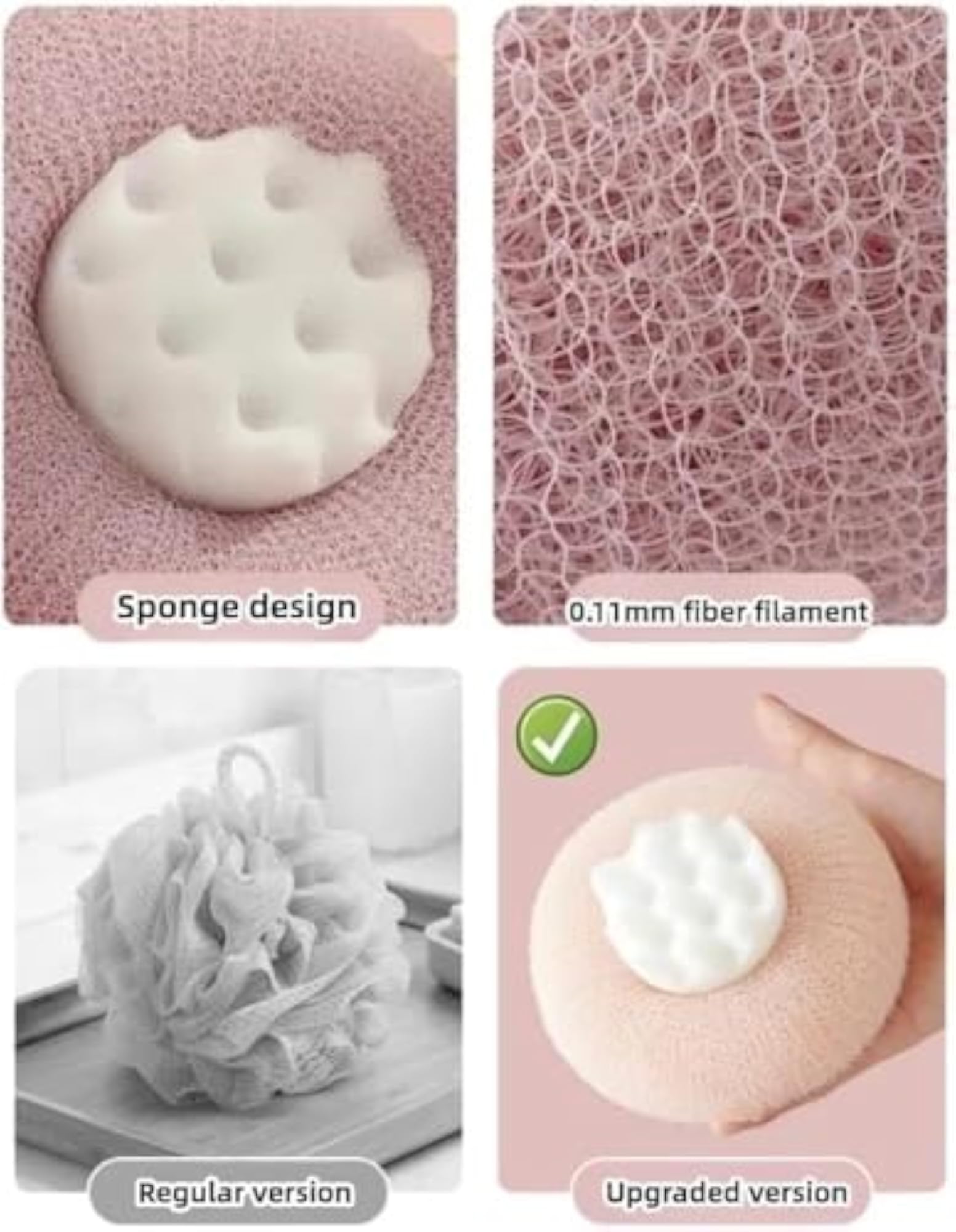 Super Soft Bath Loofah with Suction Cup
