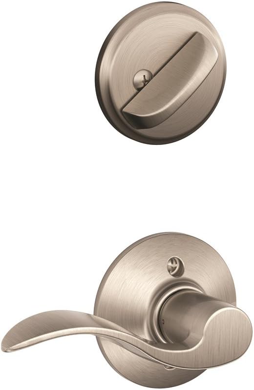 Up To 50% OFF Schlage F59 ACC 619 RH Accent Interior Right-Handed Lever with Deadbolt, Satin Nickel (Interior Half Only)