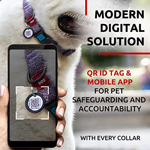 Waudog Reflective Cotton Dog Collar Eco-Friendly Alt To Nylon Collar For Small Medium And Large Dogs - Pet Collar With Qr Id Tag - Puppy Collar For Large Breed Dogs - Adjustable Male Female Dog Collar #TOP2