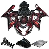9FastMoto Fairings for 2004 2005 GSX-R600 GSX-R750 K4 04 05 GSXR 600 750 K4 Motorcycle Fairing Kit...