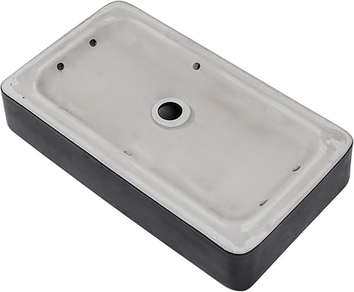 Miniatura 81 de Fregadero montado en la pared de 13 x 11 pulgadas, fregadero de pared rectangular de porcelana blanca de cerámica, lavabo artístico, orificio