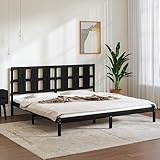 【Material Natural y Duradero】Fabricada con madera maciza de pino de alta densidad, ofrece estabilidad superior y resistencia a deformaciones. Ideal para camas matrimoniales o como cama juvenil de uso intensivo, con vetas naturales y nudos que aportan un estilo rústico-moderno.