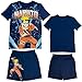 Naruto Boys Short Sleeve Fashion Tee and Mesh Short 2pc Set