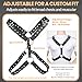 Men's PU Leather Chest Harness Belt, Adjustable Body Harness Belt for Men, Male Punk Chest Shoulder Harness for Party and Cosplay X024