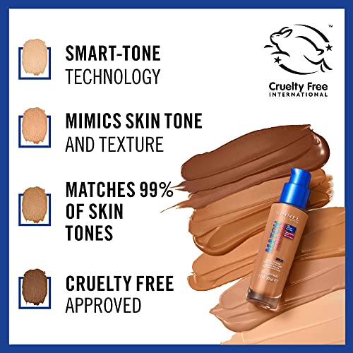 Rimmel London Match Perfection Foundation, SPF 20, 090 Porcelain, 30 ml