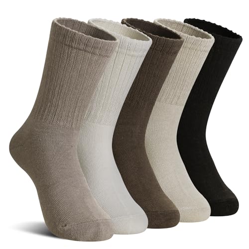 DoSmart Kids Girls Boys Socks Youth Teen Athletic Sport Basketball Soft Breathable Cotton Crew Socks 5 Pairs