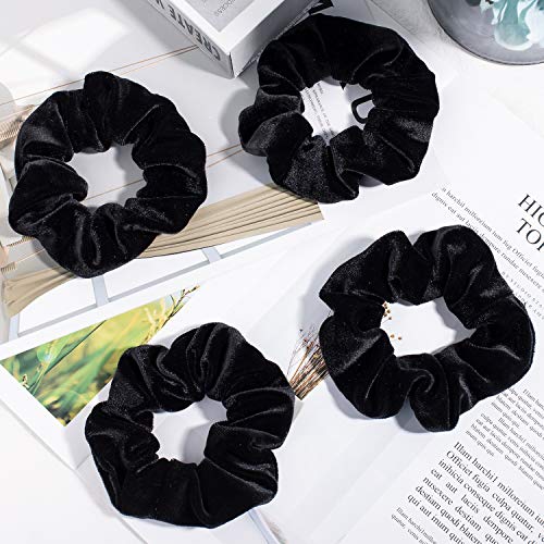 Whaline WH Aline 12 Pieces Hair Scrunchies Velvet Elastics Scrunchy Bobbles Soft Hair Bands Hair Ties thumb #2
