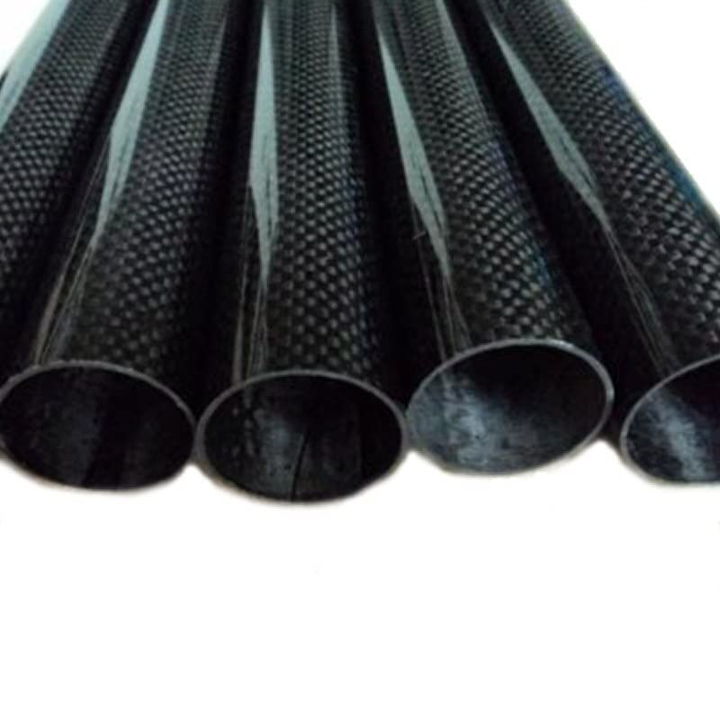 1pcs 30mmx24mmx500mm Plain Weave Bright Light Color Carbon Fiber Hollow Round Tube High Precision Strength Modulus