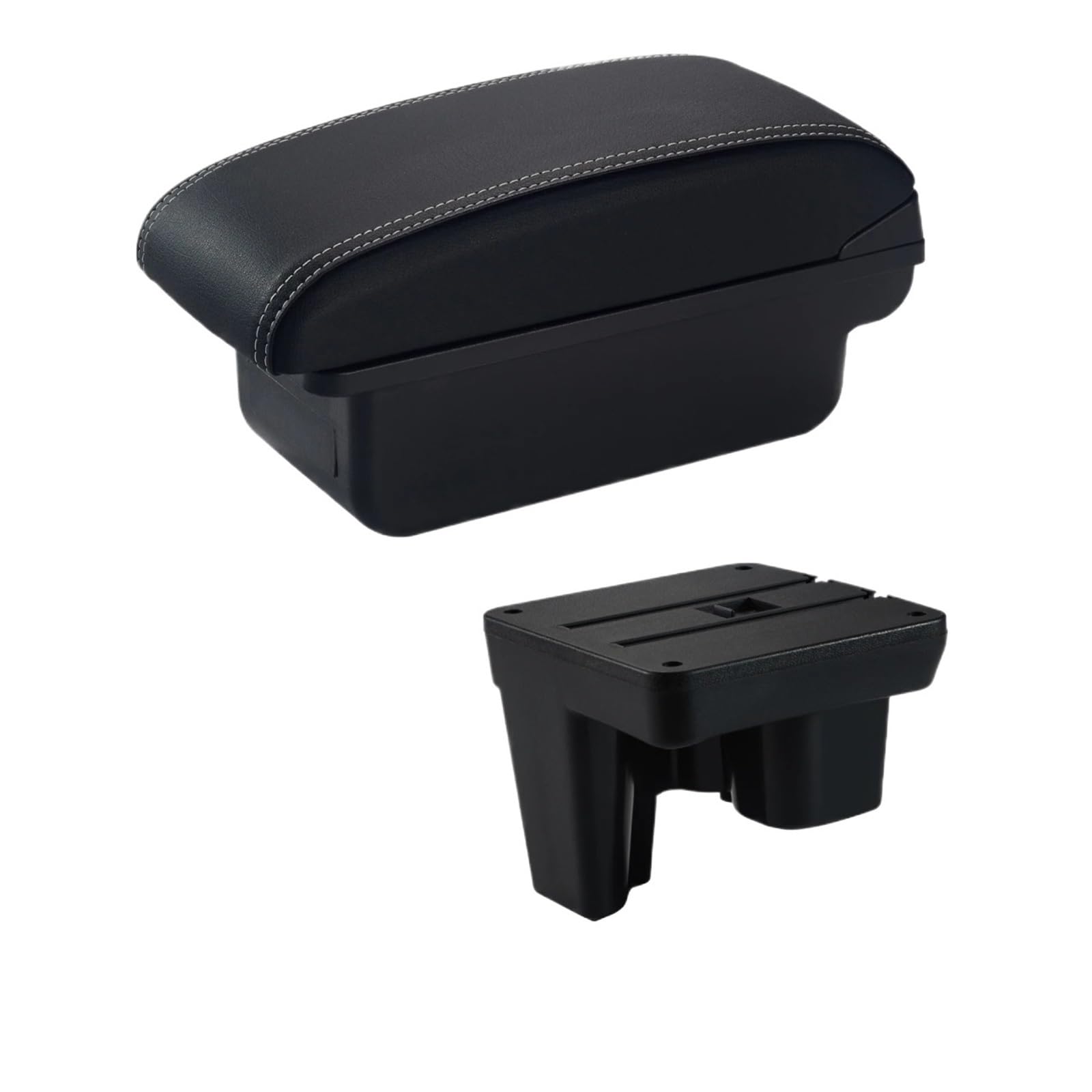 Hguvsjd Armrest Box For Toyota For Hilux Armrest Center Storage Box Dedicated Retrofit Internal Accessories Car Armrests(A White Line No USB)