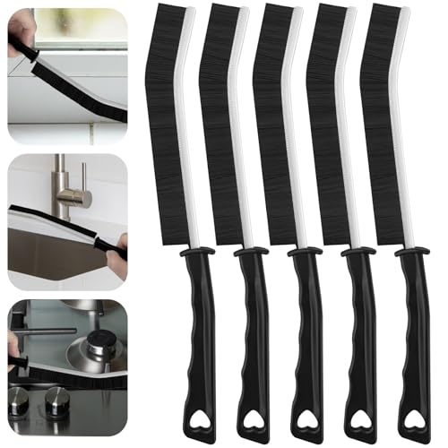 Jsdoin Juego de 5 cepillos duros para limpieza de esquinas, cepillo de juntas, Gap, Joint Cleaning Brush, Bathroom for Tile Floors, Kitchen, Bathroom