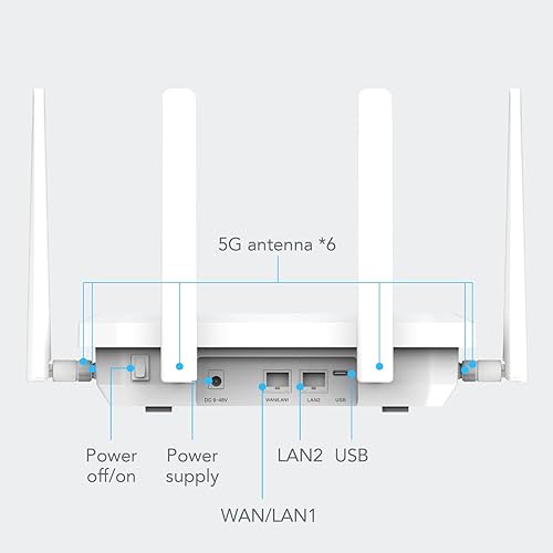 Miniatura 3 de InHand Networks FWA02 5G Router gestionado en la nube de alta velocidad con WiFi 6