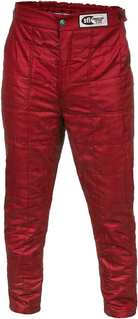 G-FORCE Racing GearG-FORCE Driving Pants, G-Limit, SFI 3.2A/5, Multiple Layer, Fire Retardant Cotton/Nomex, Red, Small, Each