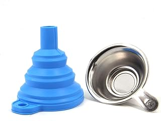Zeberoxyz 3D Printer Accessories Include Collapsible Silicone Funnels and Stainless Steel Resin Filter Cups Pouring Resin Back into Cup for SLA DLP LCD 3D Printer (Resin Filter)
