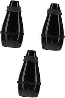 VICASKY 3piezas Silenciador De Plástico Ligero Para Práctica De Trompeta Color Negro Fácil De Usar y Portátil