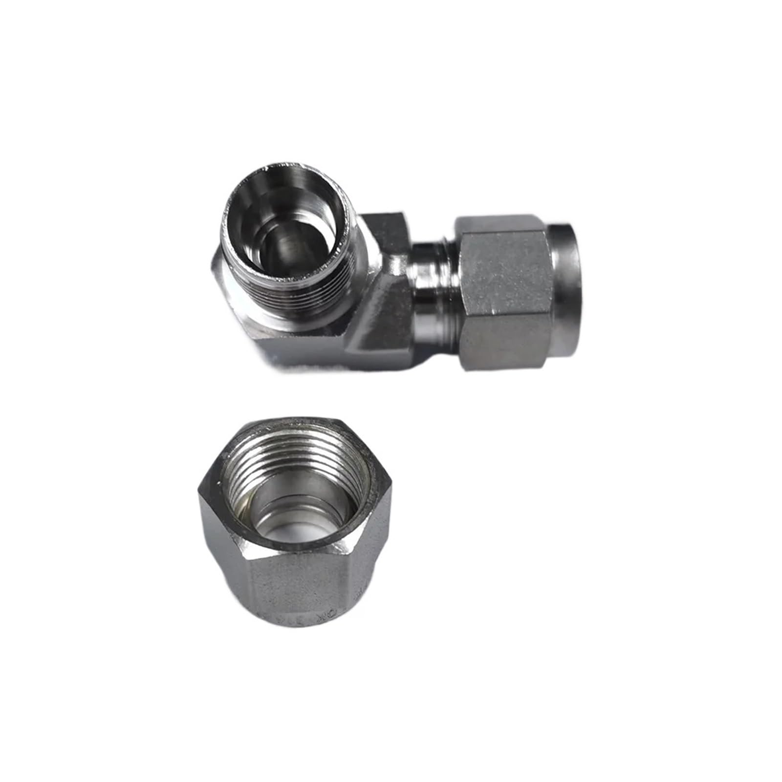 Accesorio de tubería de compresión de codo de unión OD de doble virola, accesorio de tubo de 1/8 "1/4" 3/8 "1/2" 3/4 "para plomería de compresión(3/4")