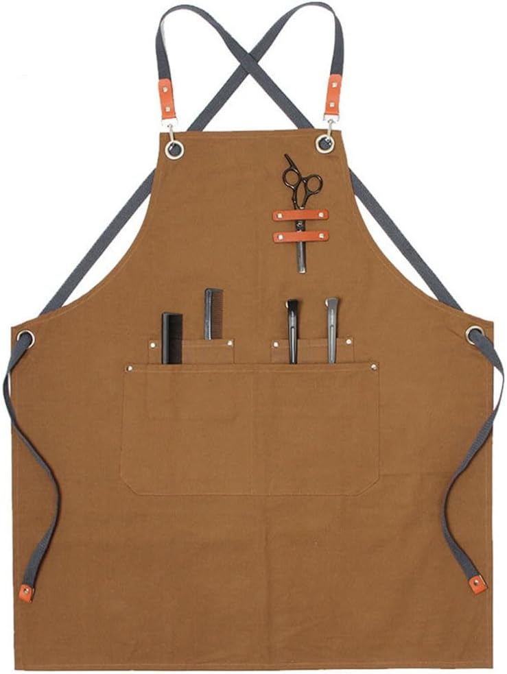 Canvas Apron Fashion Barista Painting Female Manicure Milk Tea Shop Baking Overalls Male