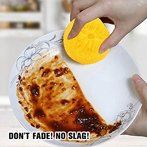 Zeroyoyo 6Pcs Scouring Pads-Dish Scrubbers, Plastic Pot Round Scrubber Scouring Pad Dish Scrubbers For Dishes, Premium Non-Scratch Scourers #TOP2