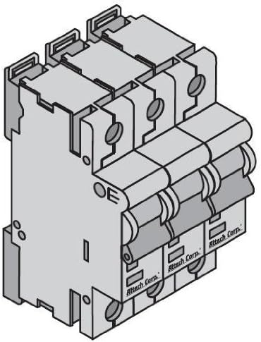 Circuit Breaker Thermal Magnetic 20A 480V AC DC Lever DIN Rail 3BU20R