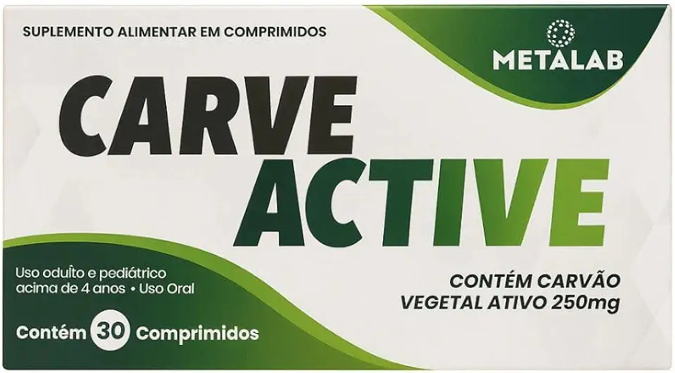 Suplemento Carvão Vegetal Ativo Carve Active C/30 comprimidos