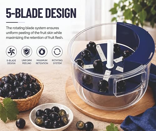 Image of 2026 Upgraded Rechargeable Electric Fruit & Vegetable Peeler with 5-Blade System | Automatic Garlic, Grapes & Cherry Tomato Peeler Machine | Fast Smart Kitchen Peeling Tool for Home & Restaurant Use