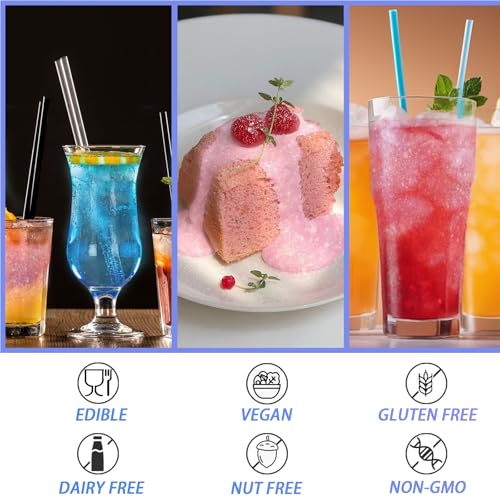 COLAYERIST Essbarer Glitzer für Getränke 8 Farben, Glitzerpulver für Getränke, Glitzer Essbar, Edible Glitter for Drinks, Lebensmittelfarbe Pulver für Getränke, Cocktail, Torte, Fondant, 3g/Flasche