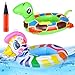 Herefun Galleggiante per Piscina per Bambini, 2 Pezzi Anello da Nuoto Gonfiabili con Handpumpe, Bambino Salvagente Gonfiabile per Piscina, Baby Seggiolino Piscina per per Bambini 6-36 Mesi (Elefante)