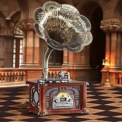 Platine Vinyle Gramophone en Bois Rétro Tout en Un Phonographe Vintage Platine Vinyle Gramophone Nostalgique Tourne… - Les Beatles, Paul McCartney, John Lennon, RIngo Starr, George Harrison Platine Vinyle Gramophone en Bois Rétro Tout en Un Phonographe Vintage Platine Vinyle Gramophone Nostalgique Tourne… – Image 2