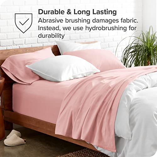 Bare Home Twin Xl Sheet Set - College Dorm Size - Luxury 1800 Ultra-Soft Microfiber Twin Extra Long Bed Sheets - Deep Pockets - Easy Fit - Extra Soft - 3 Piece Set - Bed Sheets (Twin Xl, Light Pink) #TOP5