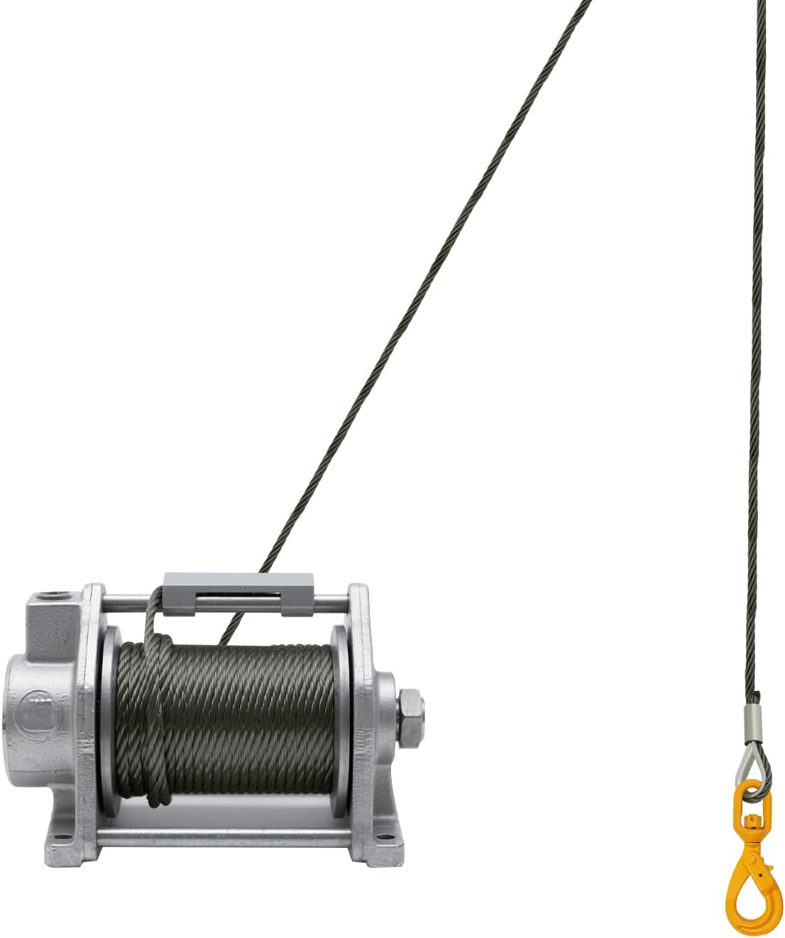 Steel Winch Cable with Hook,4409.25Lbs Working Load Limit Wire Rope Winch Cable with Swivel Self-Locking Hook,17636.98Lbs Breaking Strength of Hooks,9/16in x 150FT, for Trailer/Off-Road Vehicle Etc