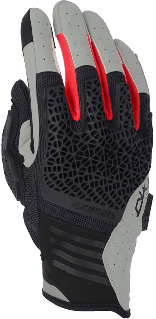 Acerbis Crossover Motorradhandschuhe, czarny/szary/czerwony, S