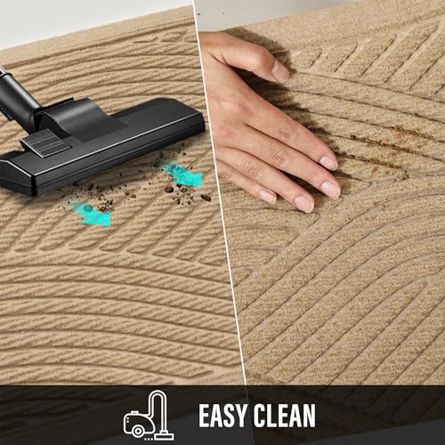 Hiyard Sturdy Front Door Mat, Absorbent Muddy Dirt Resist Welcome Door Mats Outdoor Indoor, Stain And Fade Resistant thumb #5