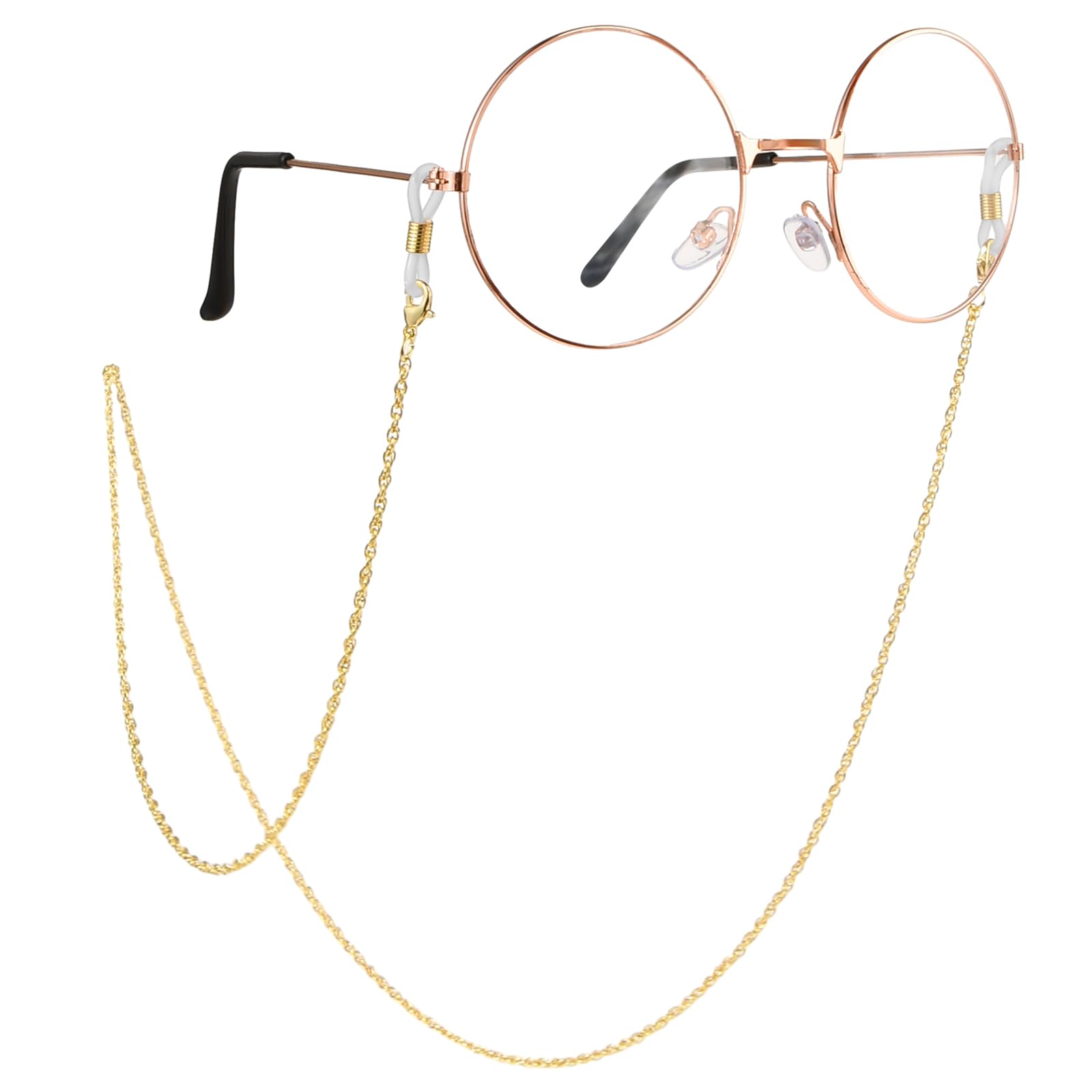 WLLHYF Elegantes cadenas de gafas para hombres y mujeres alrededor del cuello cinta para gafas cinta de gafas soporte mascarillas cordones cordones gafas de sol collar accesorios de cadena