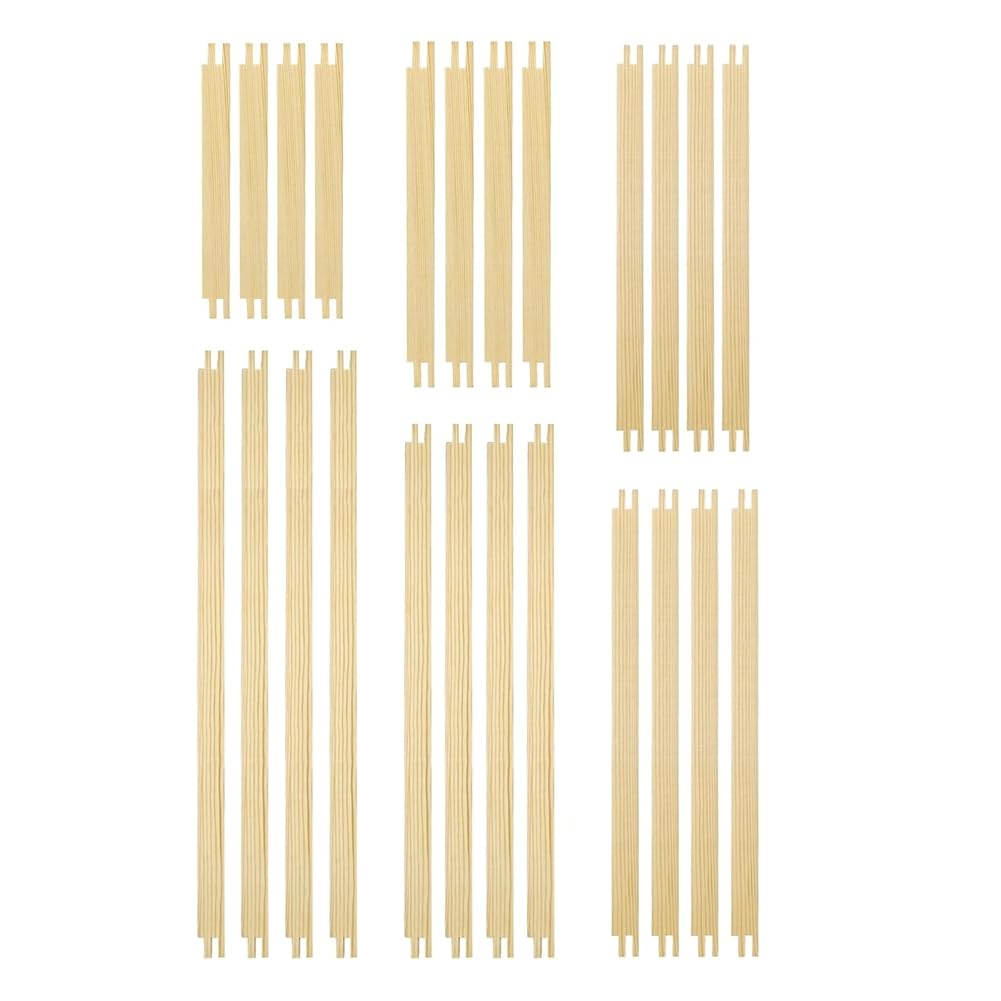 Vjsujehgy Canvas Splicing Stretcher Bars for Crafts 1 Set 24 Pcs Wooden for Needlework 6 Sizes Art Supplies
