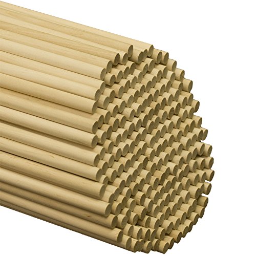 Wooden Dowel Rods 3/8" x 12" - Bag of 100