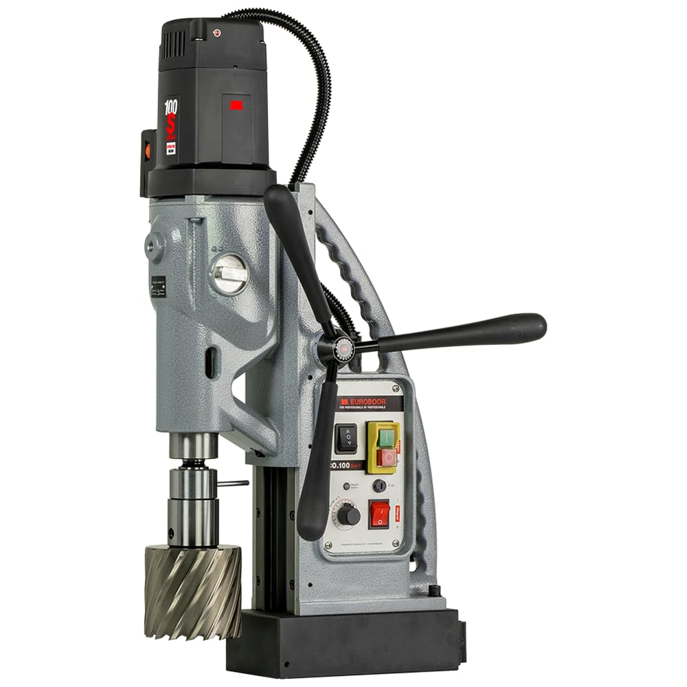 ECO.100S+/T EU2 Perceuse Magnétique - Forets Circulaires 100 mm - Tension d'Alimentation 220-240 Volt, Fréq. 50-60 Hertz - Connecteur EU - Rotation Bidirectionnelle