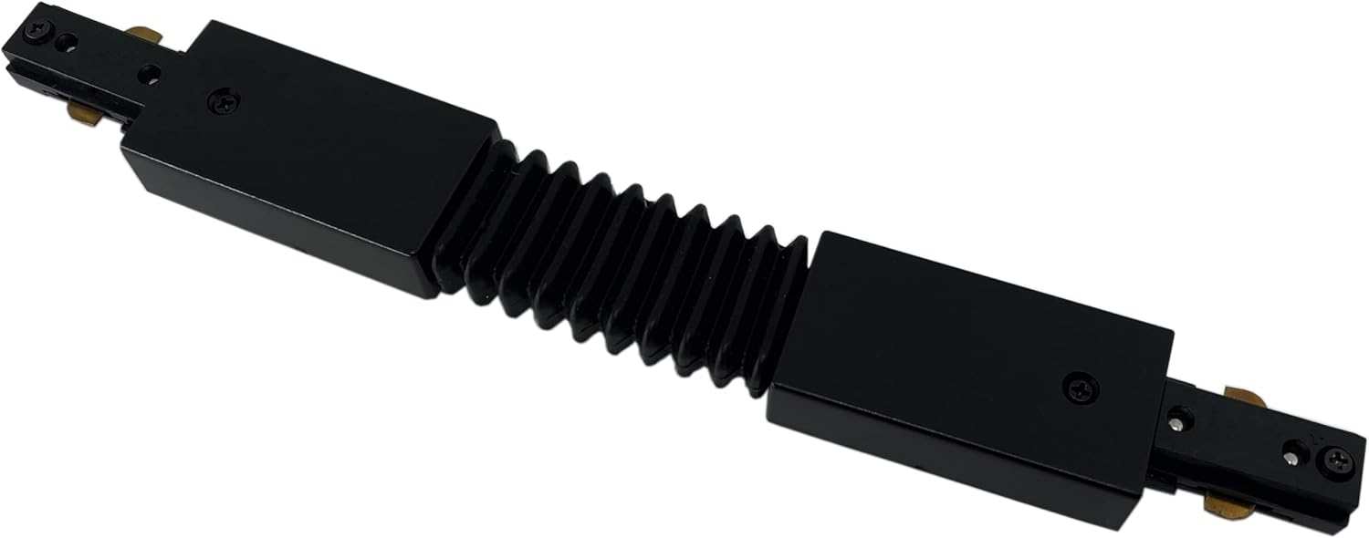 Track Lighting H Track Single Circuit 3-Wire Track Connector(End Power Feed Black)