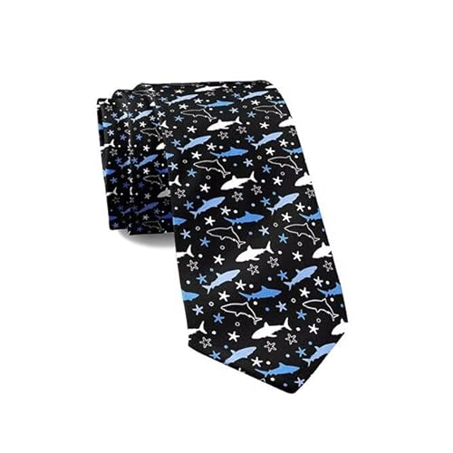 FCYDMN Shark Necktie Funny Fish Tie for Men Men's Novelty